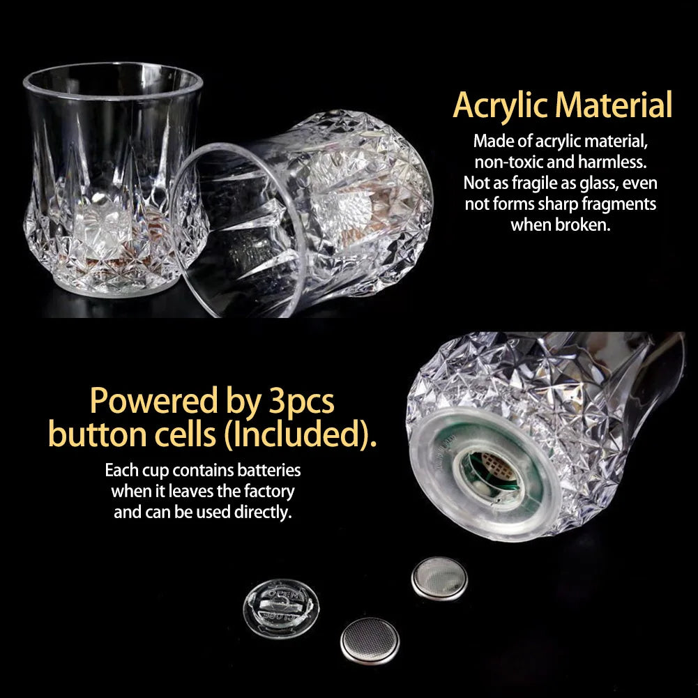 50/70ml LED Flashing Cup - Drinking Glasses Automatic Glowing Cup