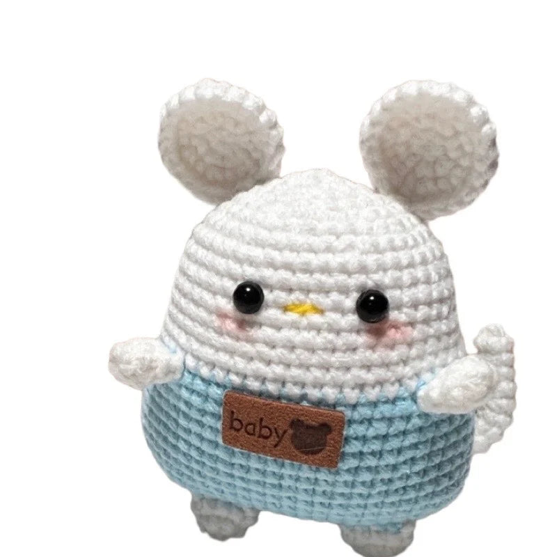 Crochet Keychain, Cute Couple Mouse Key Chain Car Key Ring Pendant Plush School Bag Keychains