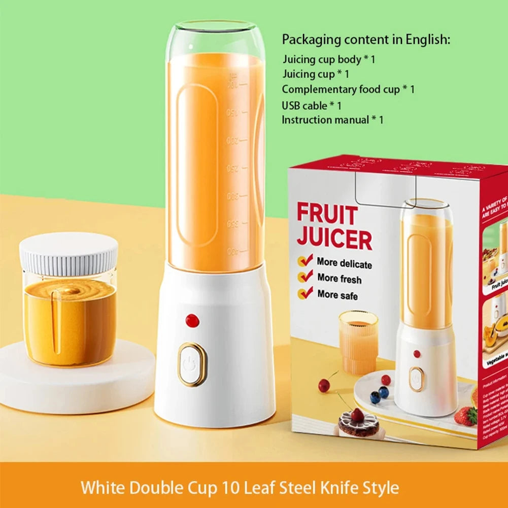 Portable Electric Blender Juicer 40W USB-Rechargeable - Cordless with Juicer Cup