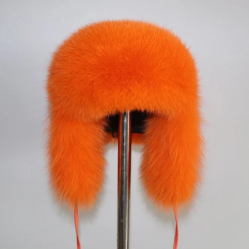 Women Fox Fur Style Winter Hat