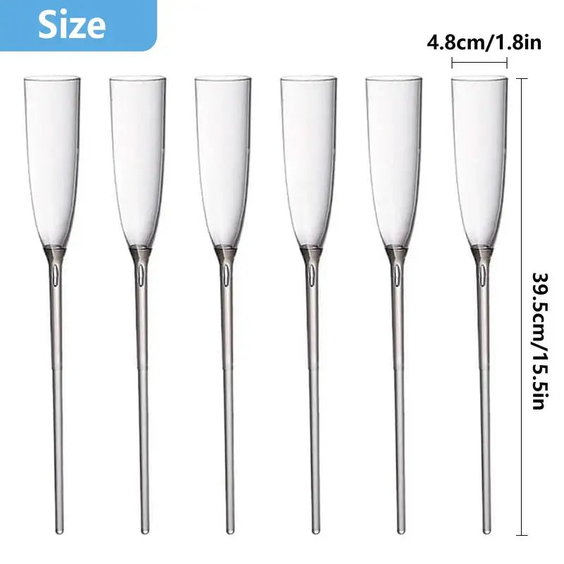 Floating Wine Glasses 6pcs - Pool Side Flutes