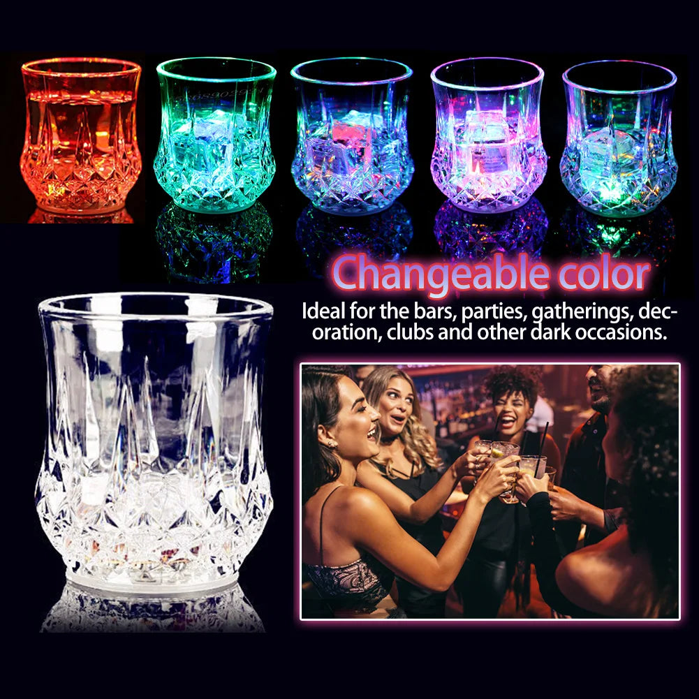 50/70ml LED Flashing Cup - Drinking Glasses Automatic Glowing Cup