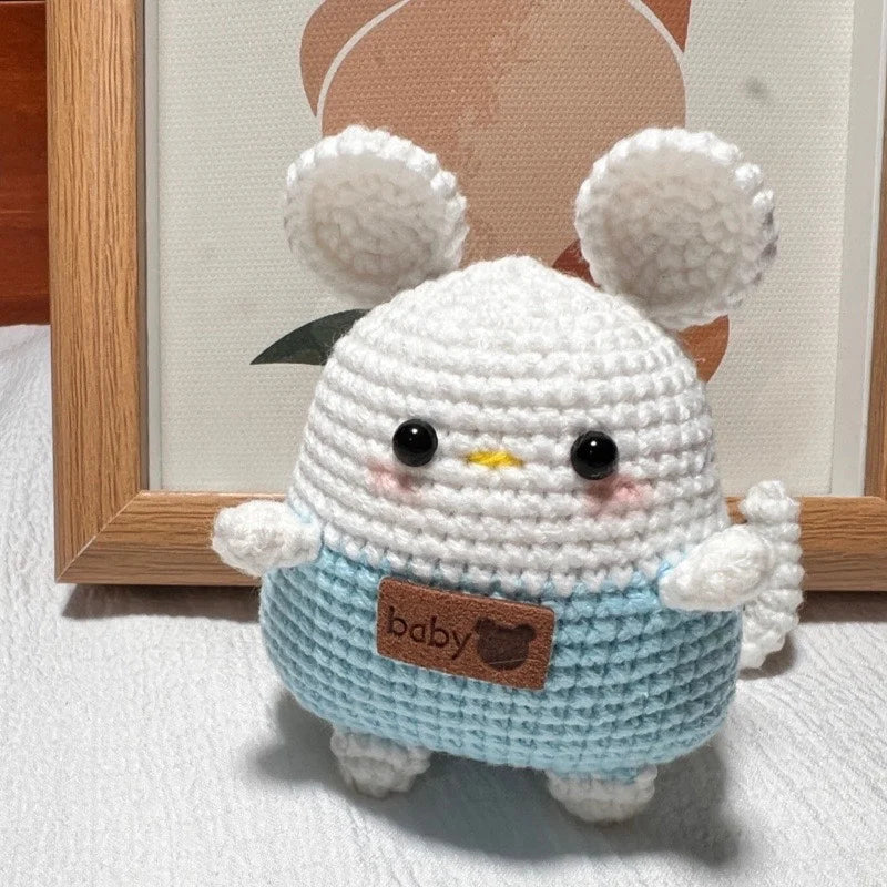 Crochet Keychain, Cute Couple Mouse Key Chain Car Key Ring Pendant Plush School Bag Keychains