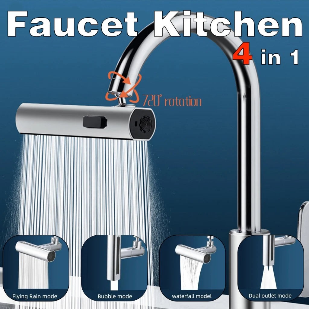 1PC Home Kitchen Faucet Flying Rain Waterfall Extension Device Universal Water Nozzle for Shower and Bath